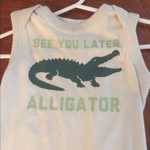 Alligator romper onesie