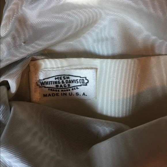 Whiting and Davis white chain purse - Picture 3 of 6