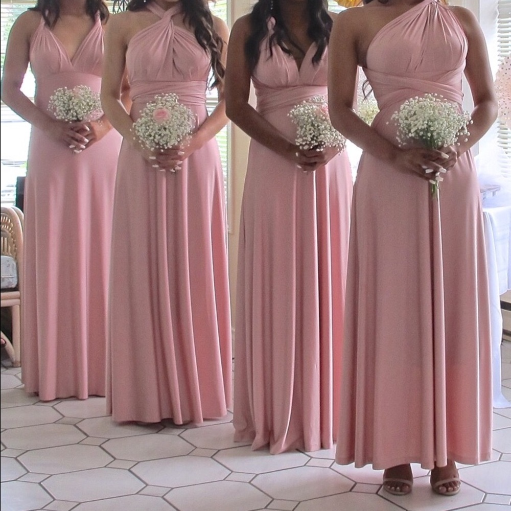 Multi-wrap bridesmaids dresses