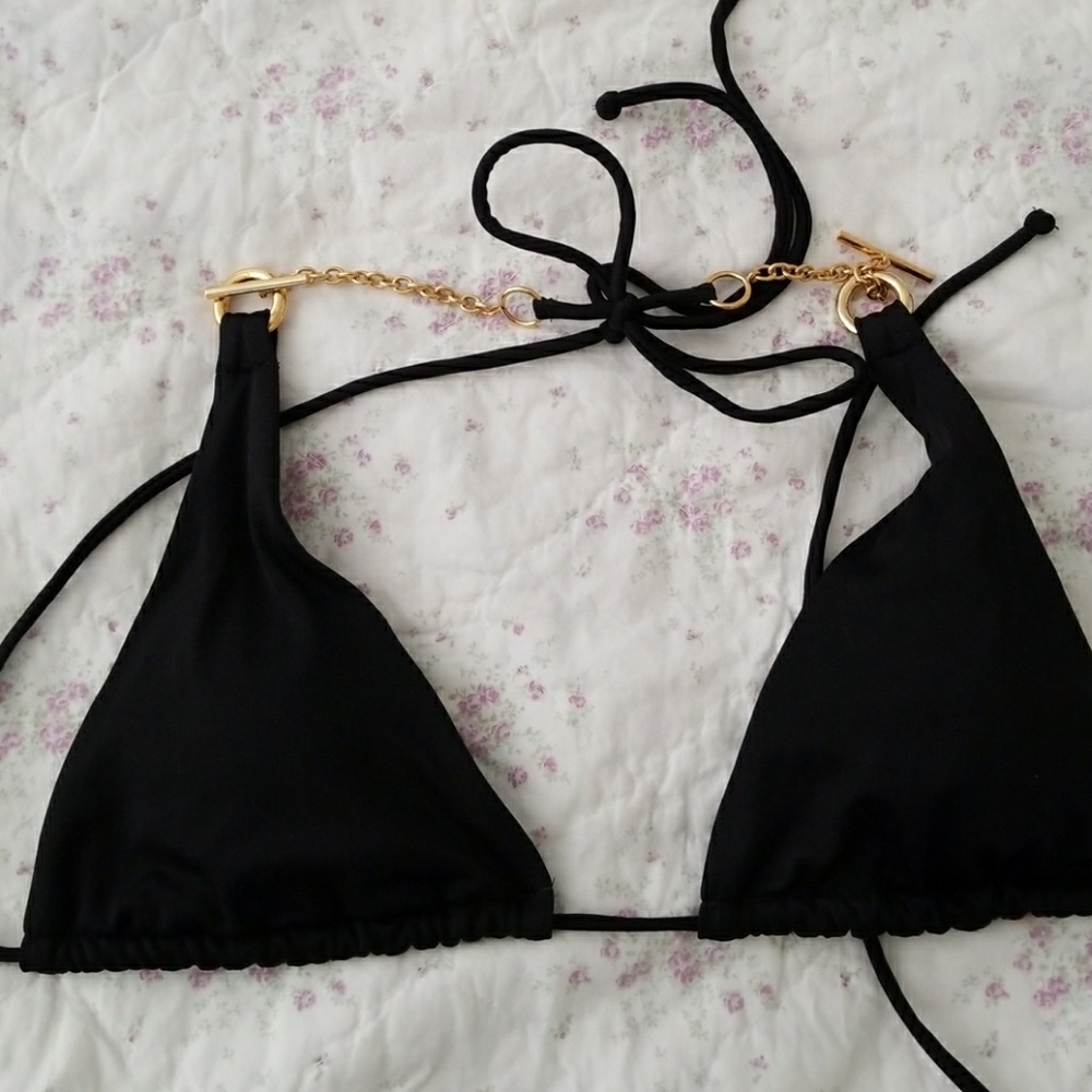 black bikini top
