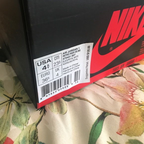 Air Jordan 1 black/blue 6 women 4.5y NEW - Picture 3 of 3