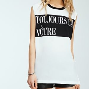 "Always Yours" Black and White Tank