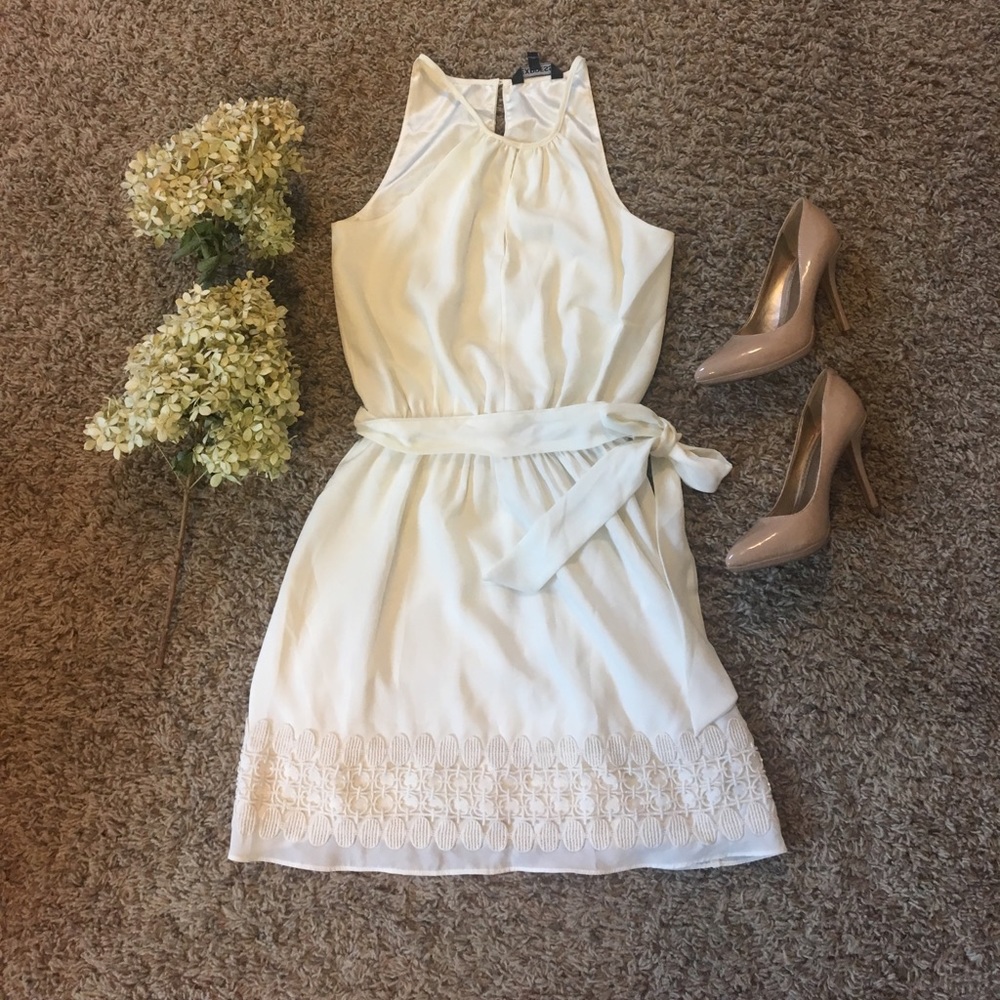 Express cream dress