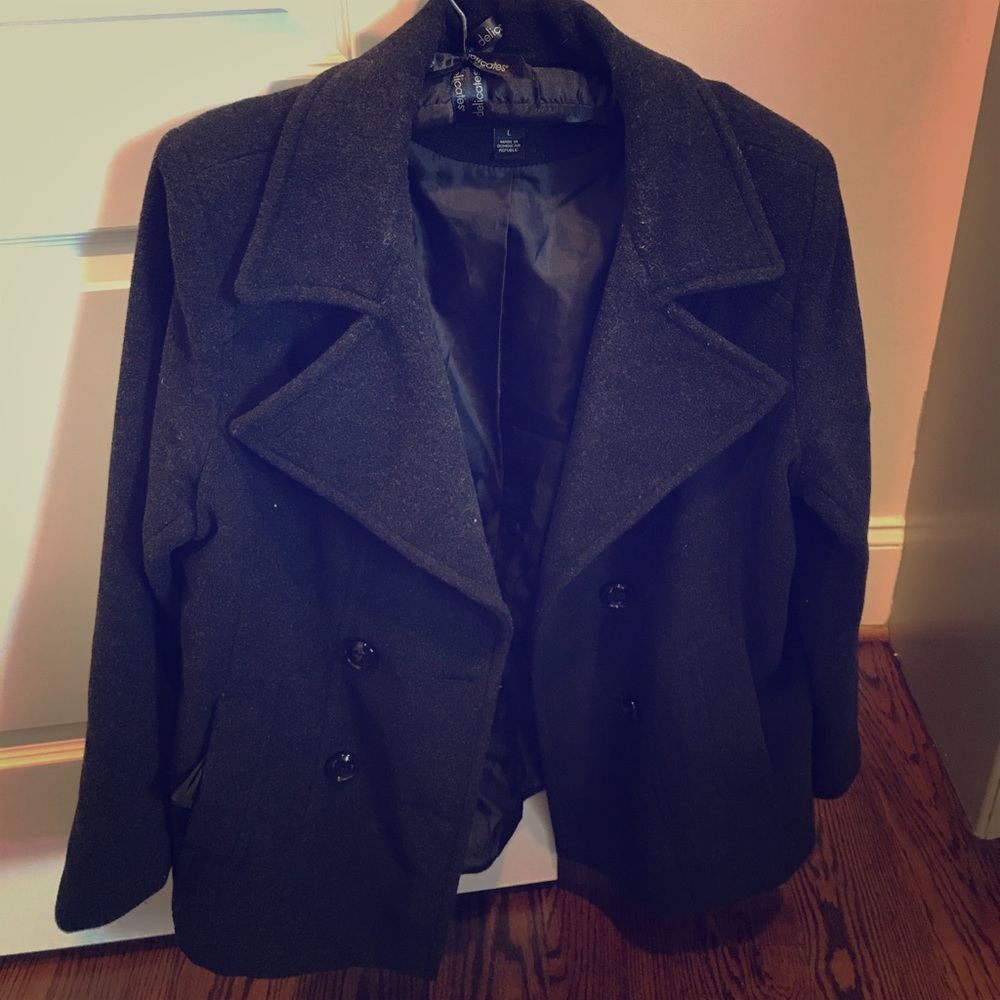 Dark Grey London Fog Pea Coat