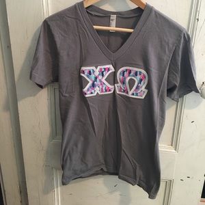 Chi Omega V-Neck Shirt - Size S