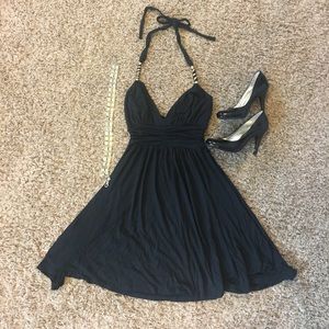 Express black halter dress