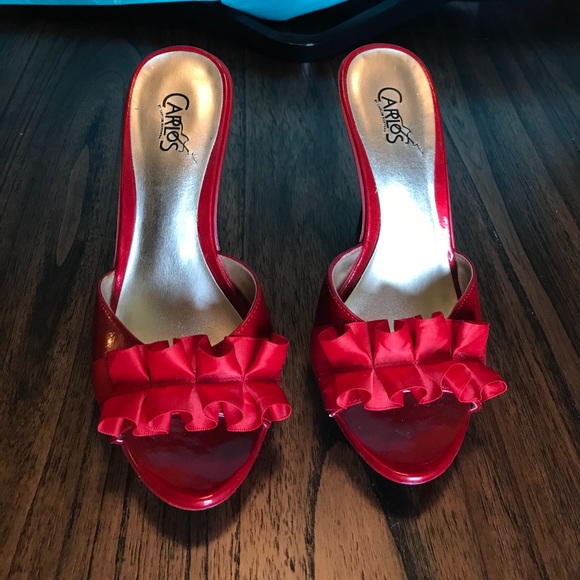 SOLD Carlos red heels - Picture 2 of 5
