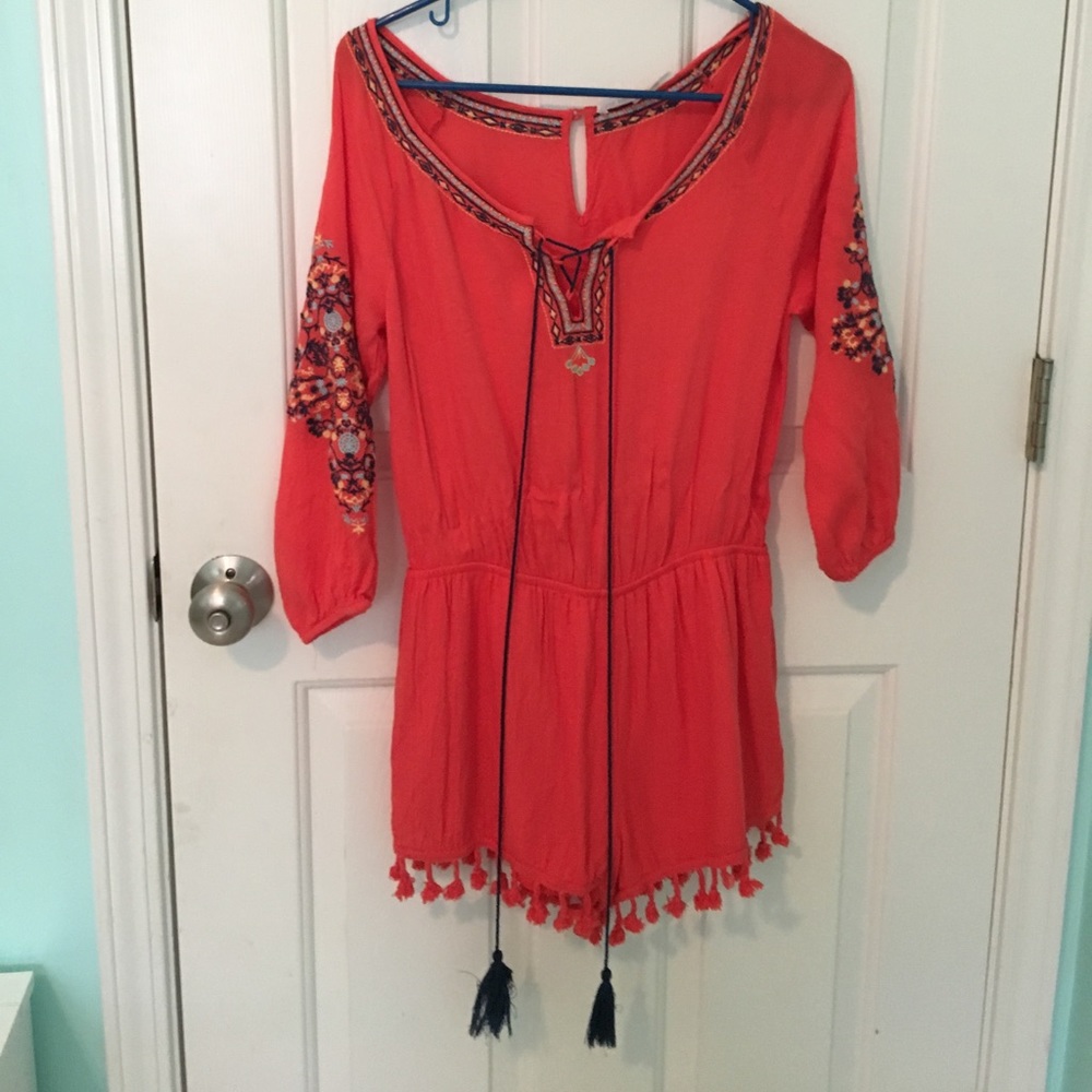 Romper with detailed pattern