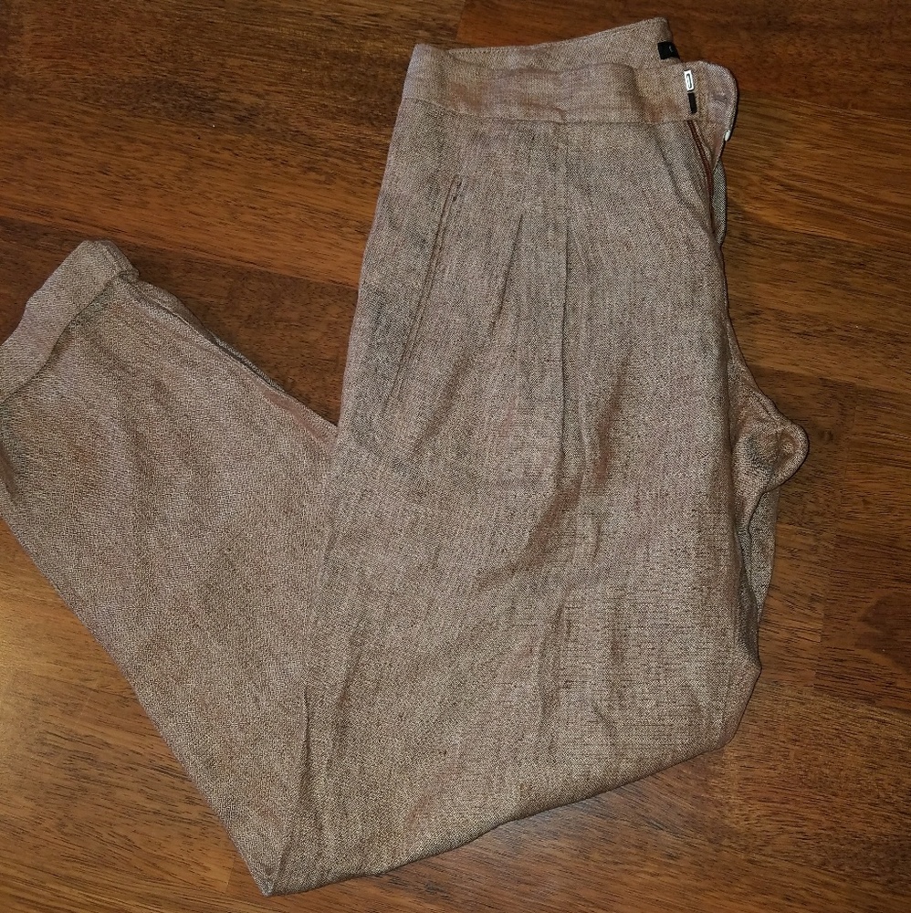 Theory tailored ankle pants. 100% linen