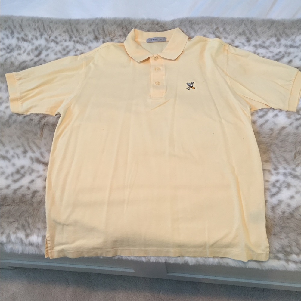 Yellow polo shirt