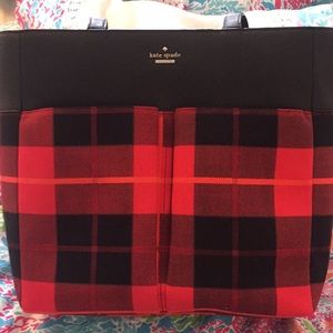 NWOT Kate spade plaid tote