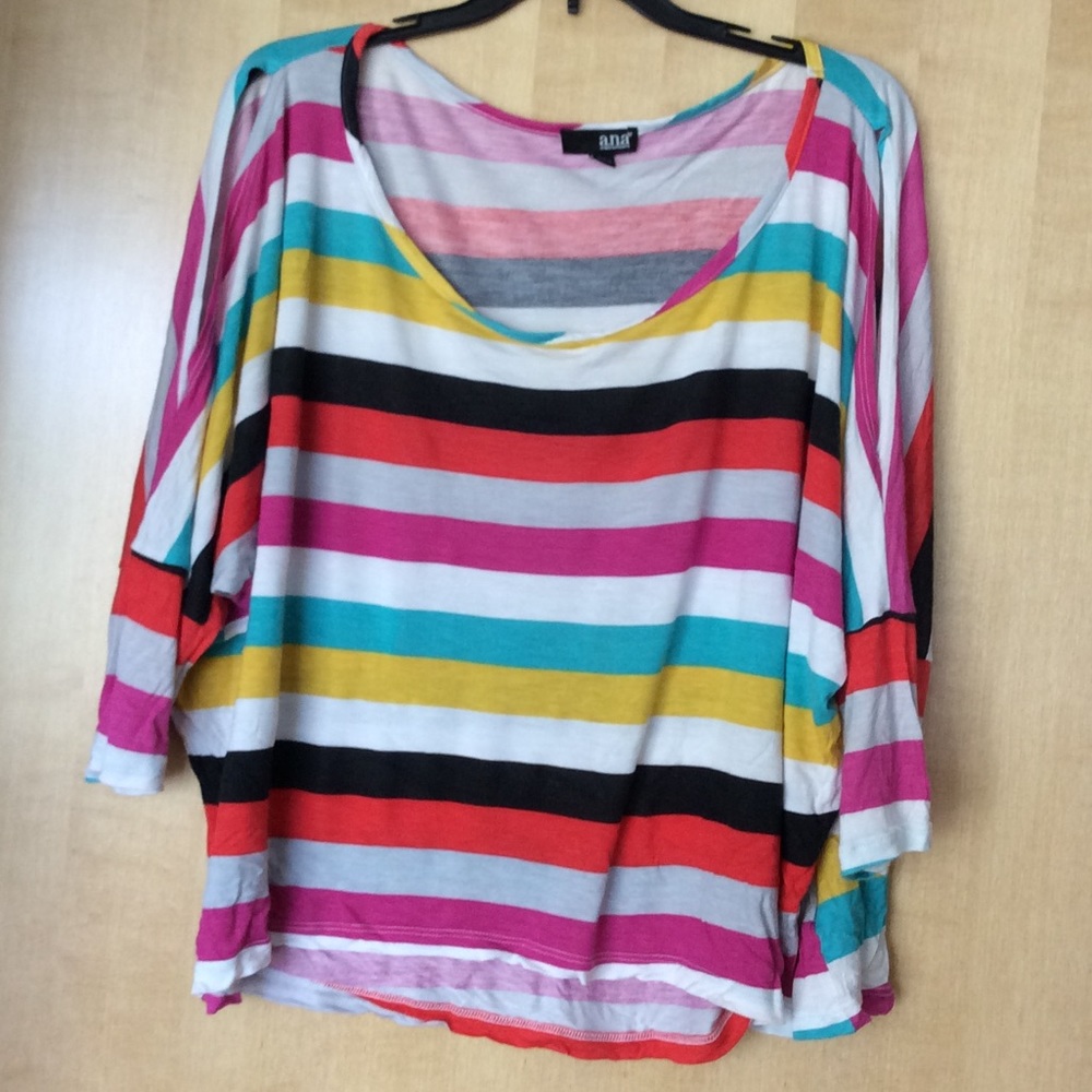 Ana Striped Tunic with Shoulder Cutout