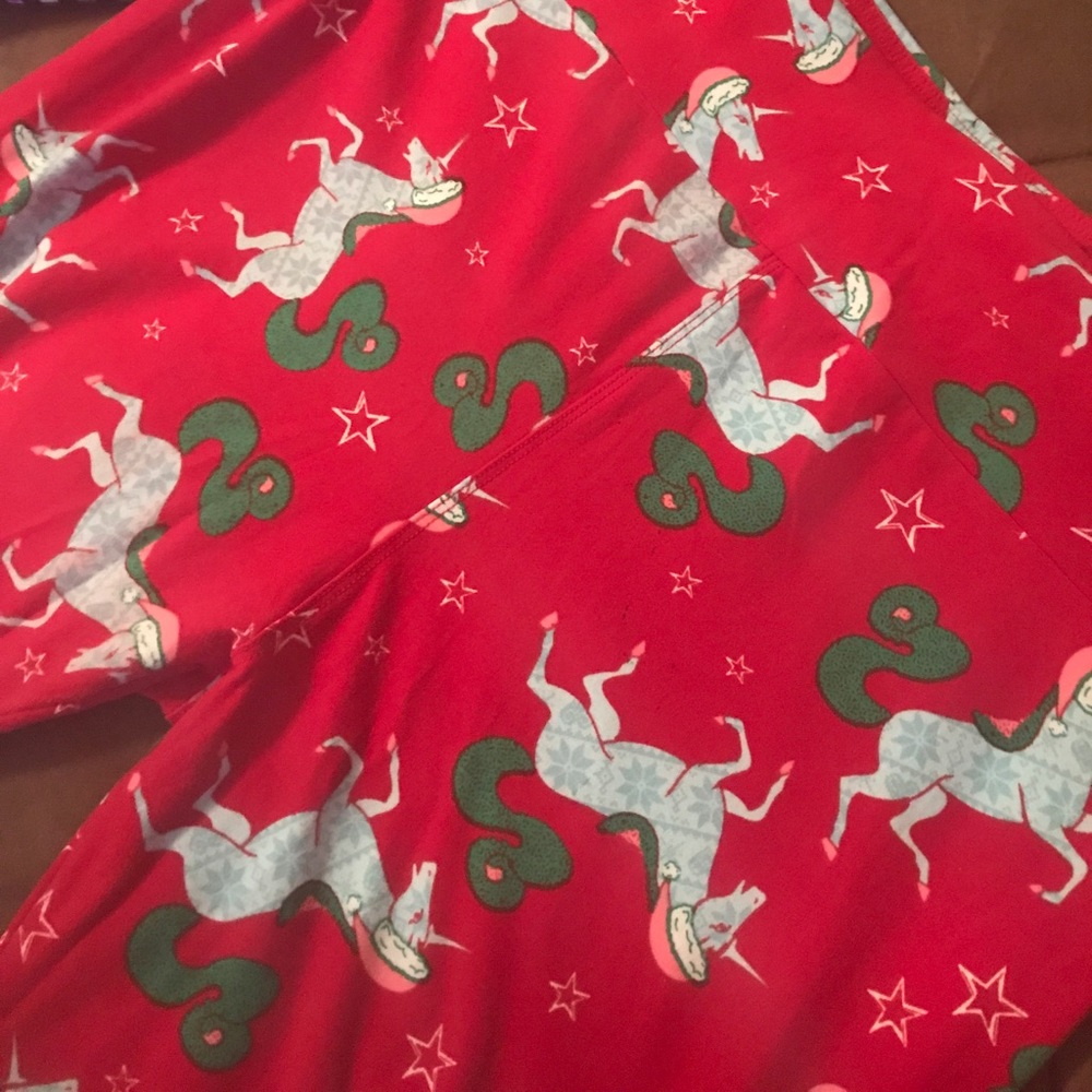 Lularoe Christmas Unicorn Leggins