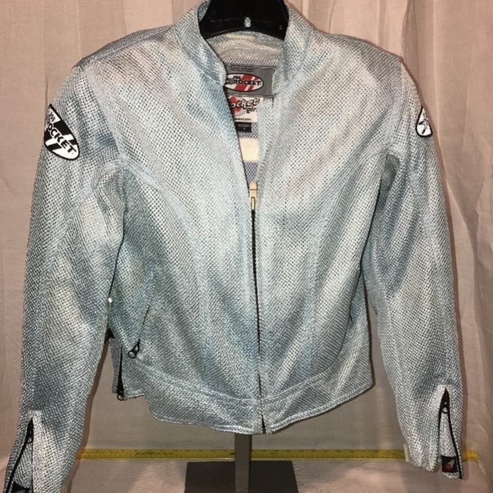 Joe Rocket baby-blue mesh w/ pads Moto jacket
