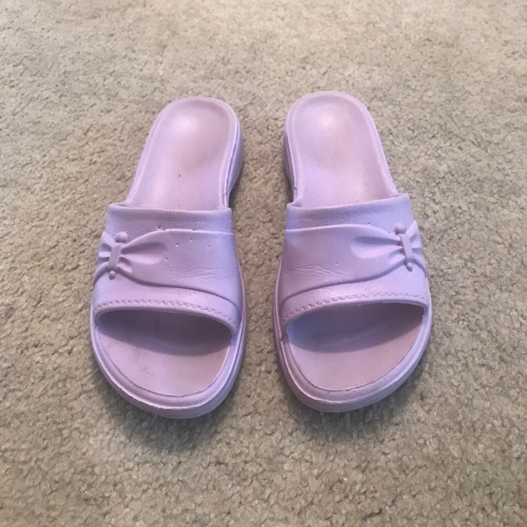 Purple slip on slippers Sz 6 - Picture 1 of 4