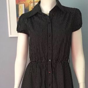 BCX dress, black with white pinstripes. Size M