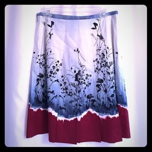 BCBGMaxAzria Size 4 Pleated Print Skirt