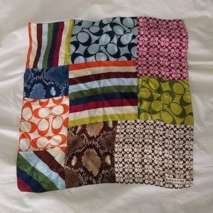 Coach Signature Patchwork Silk Scarf