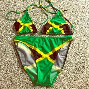 Jamaican Flag Print SwimSuit