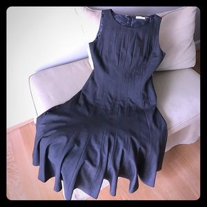 Calvin Klein gray midi flare dress