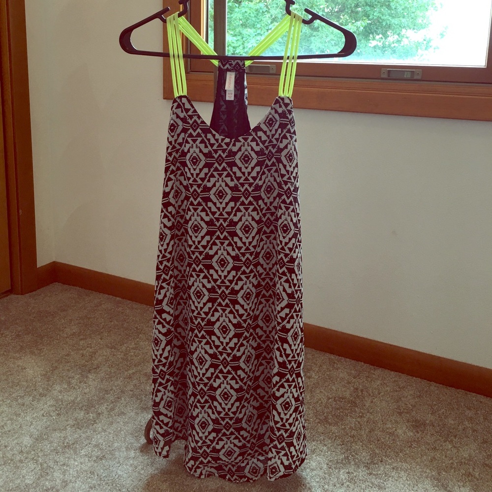 Black Geo Print Dress