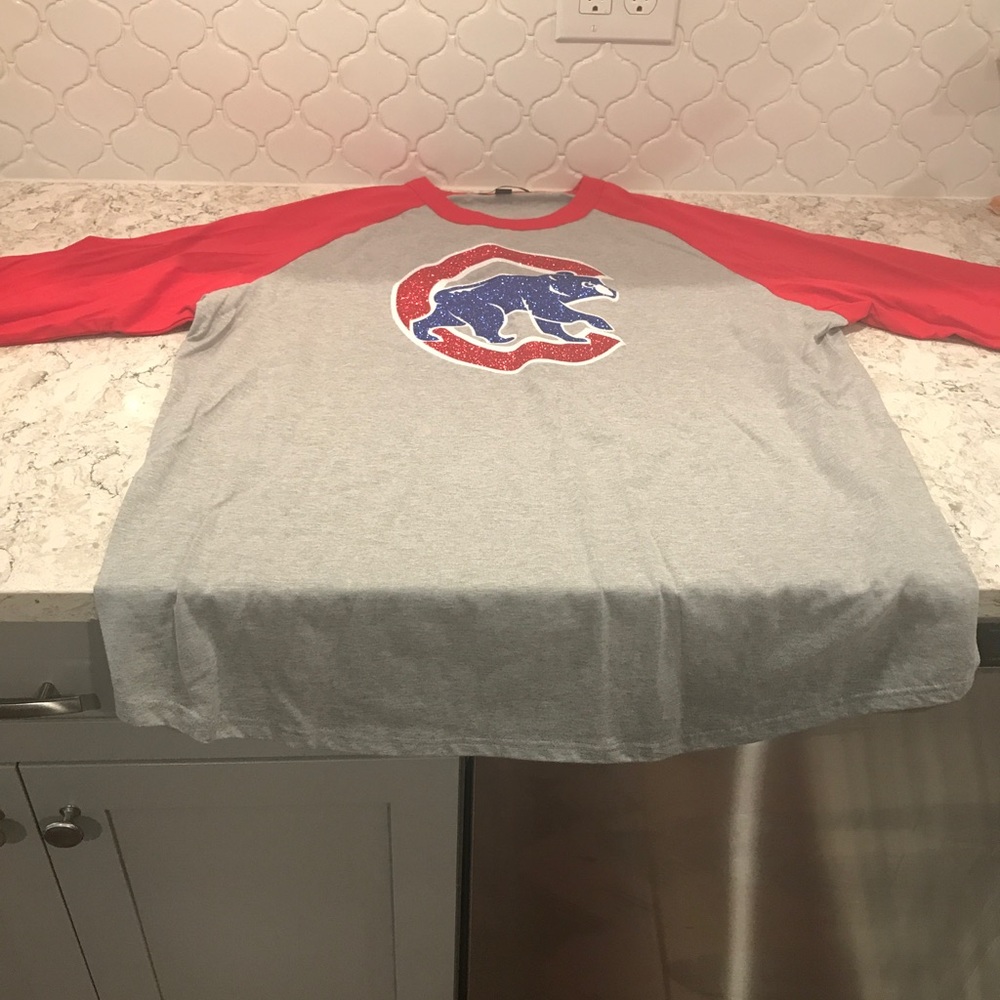 CHICAGO CUBS glitter baseball Tee XL