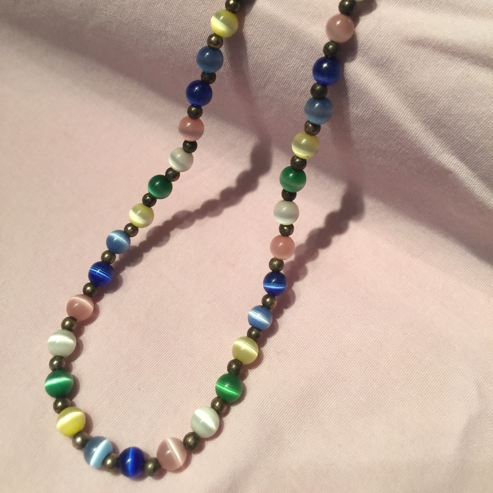 Sterling Silver, multicolored natural 3mm 18" + ex