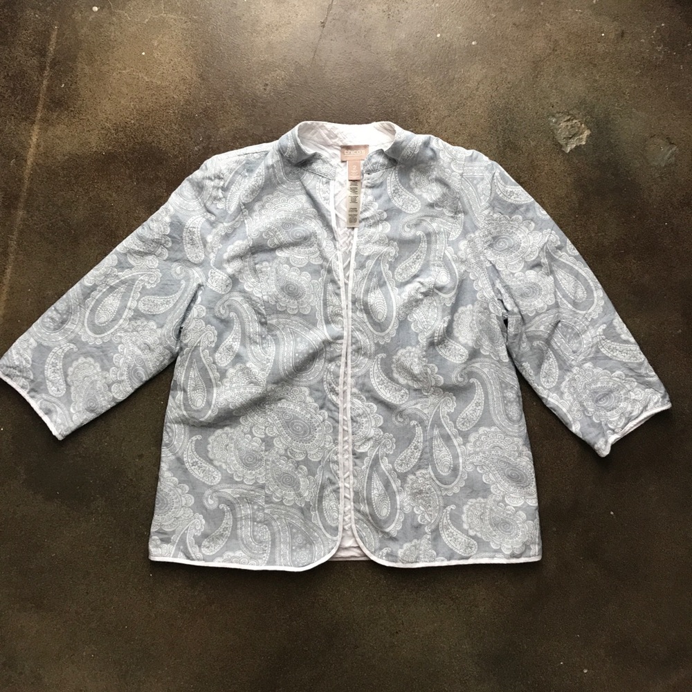 Patterned and Embroidered Chico's Jacket