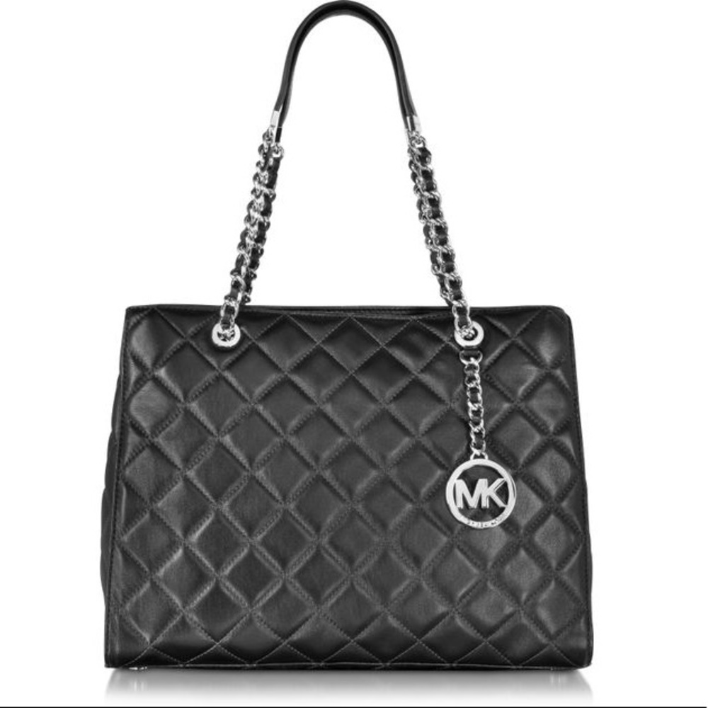Michael Kors Susannah Quilted Leather Tote Small