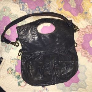 Lucky 🍀 Brand Navy Italian Leather tote