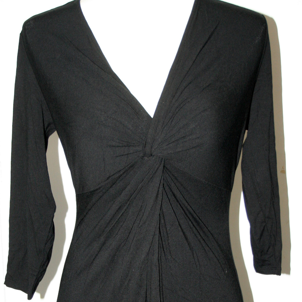 NWT S Tommy Bahama Tambour Twist Knot Dress Black