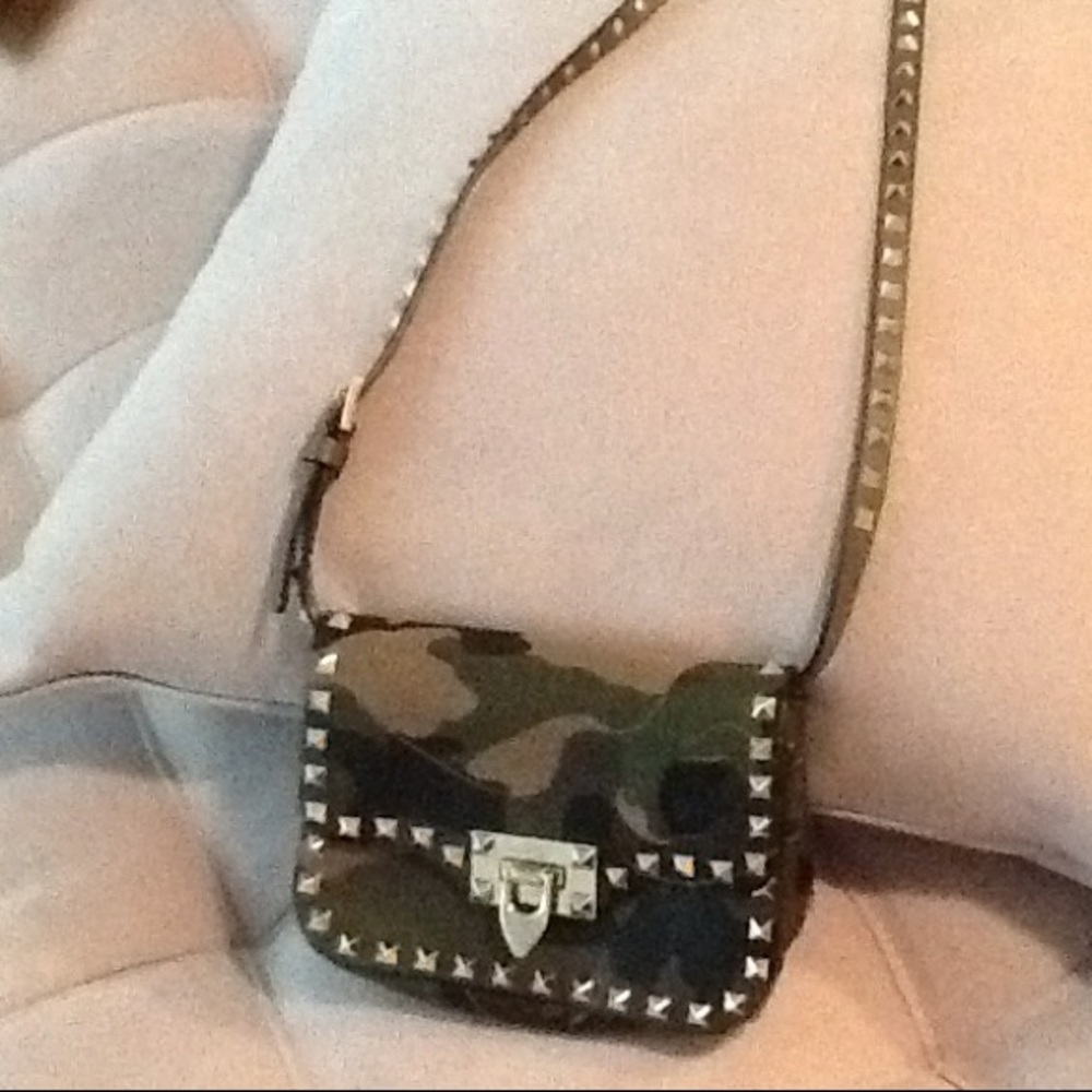 Authentic Valentino Camo Rockstud Crossbody