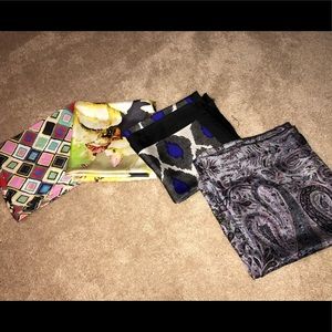 4 Silk Scarves