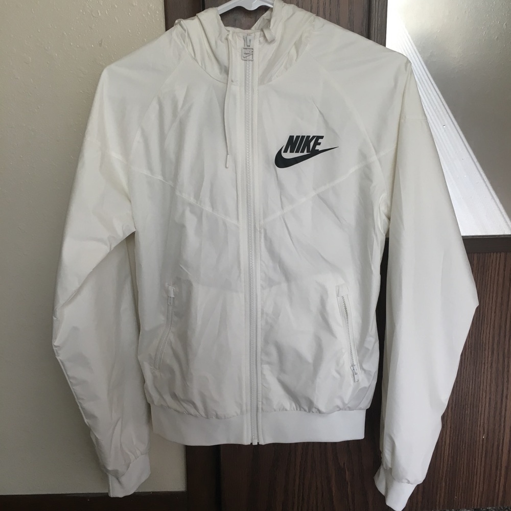 All white Nike windbreaker size small