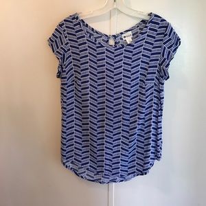 Blue chevron top