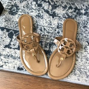 Miller Patent Leather Logo Thong Sandal