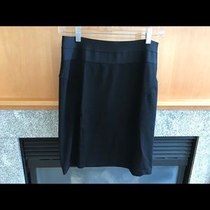 Stretchy black pencil skirt