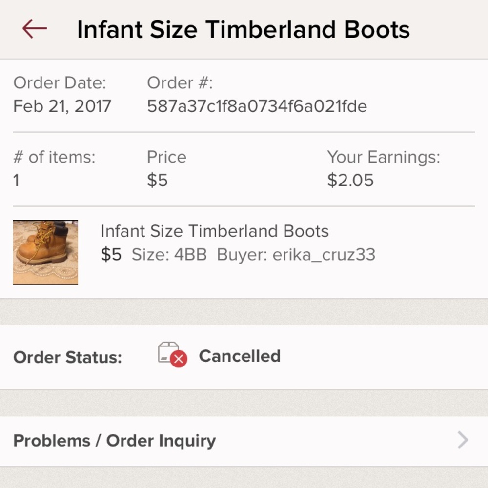Proof of cancelled order