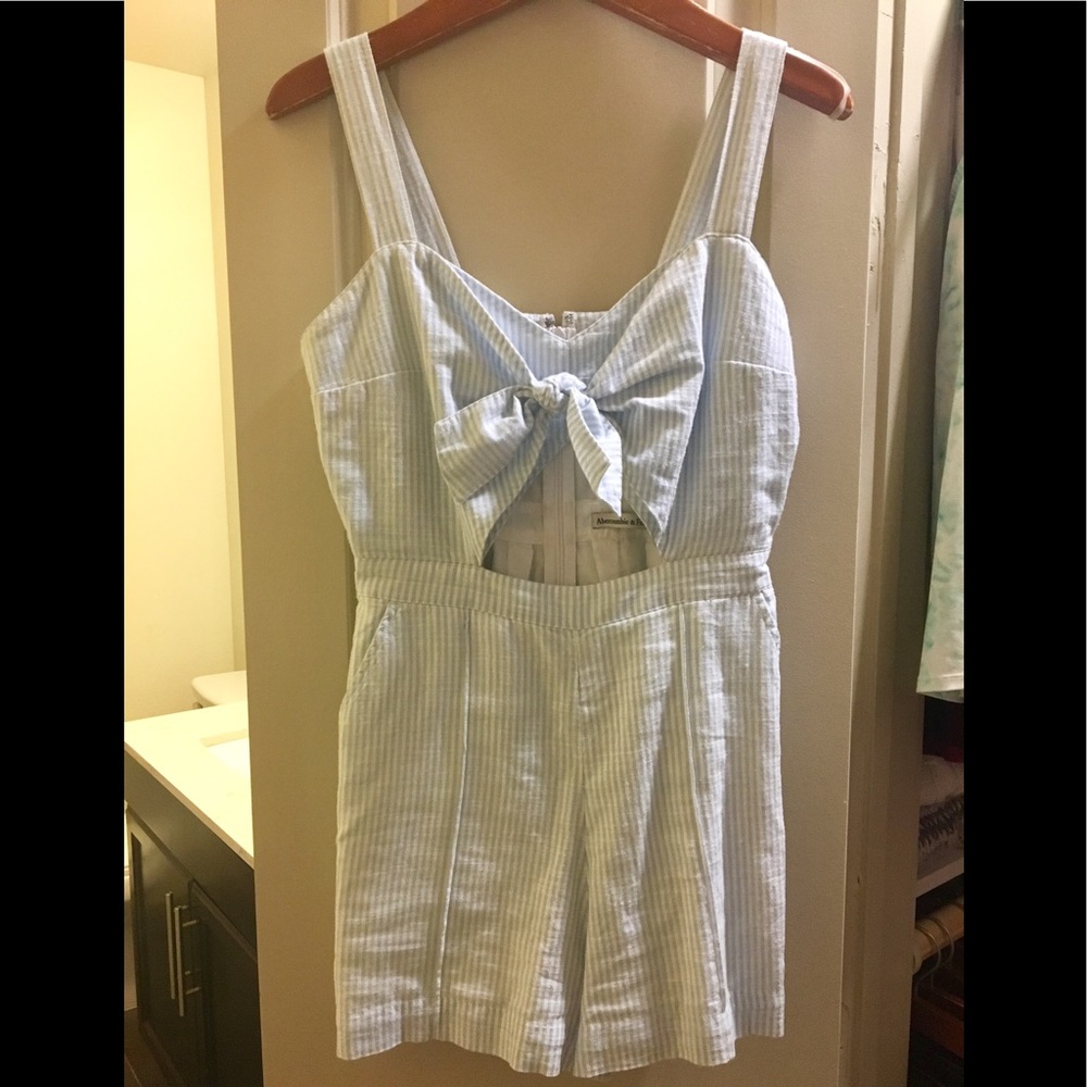 Tie-front romper
