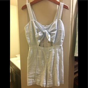 Tie-front romper