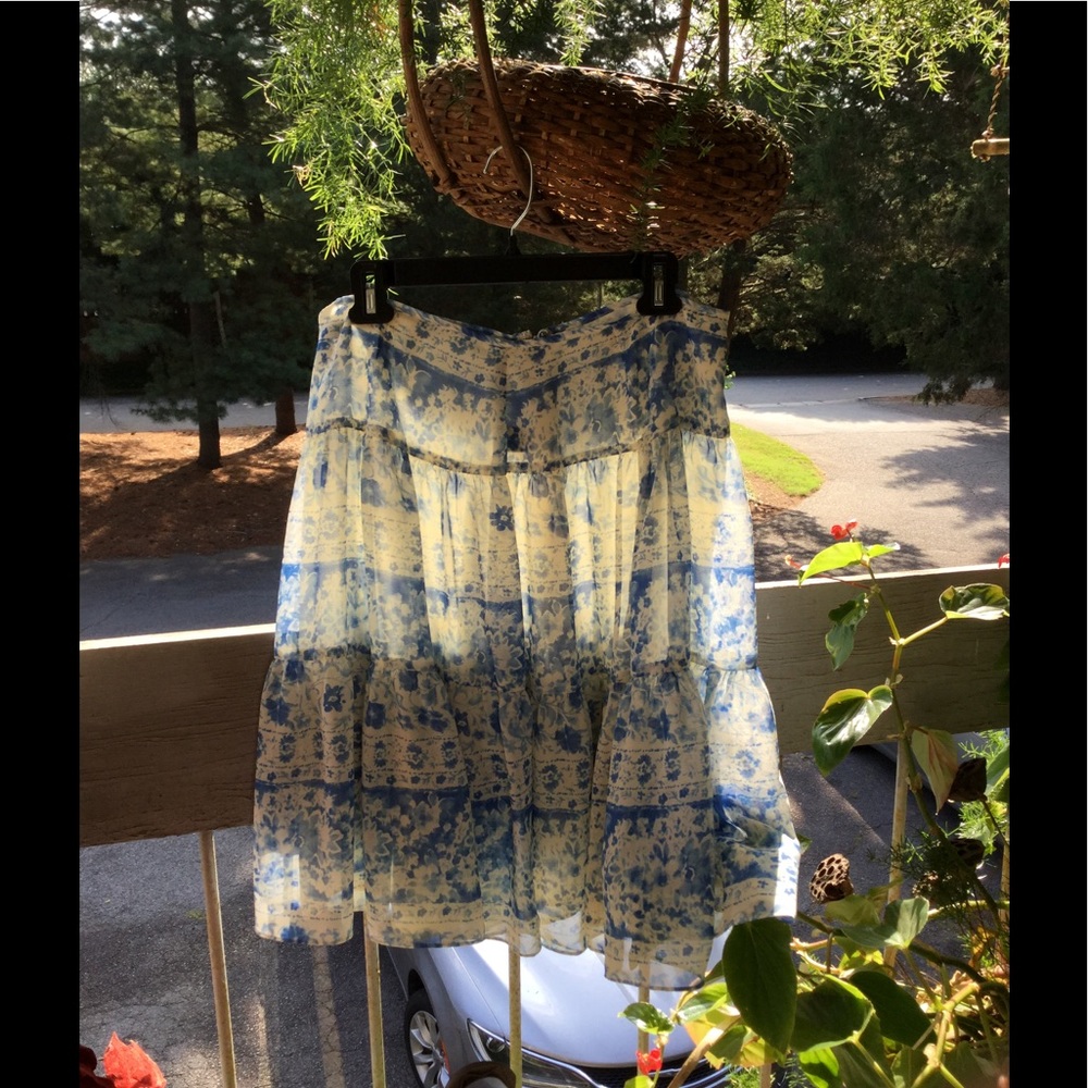 Chaps Ralph Lauren blue skirt - Picture 2 of 5