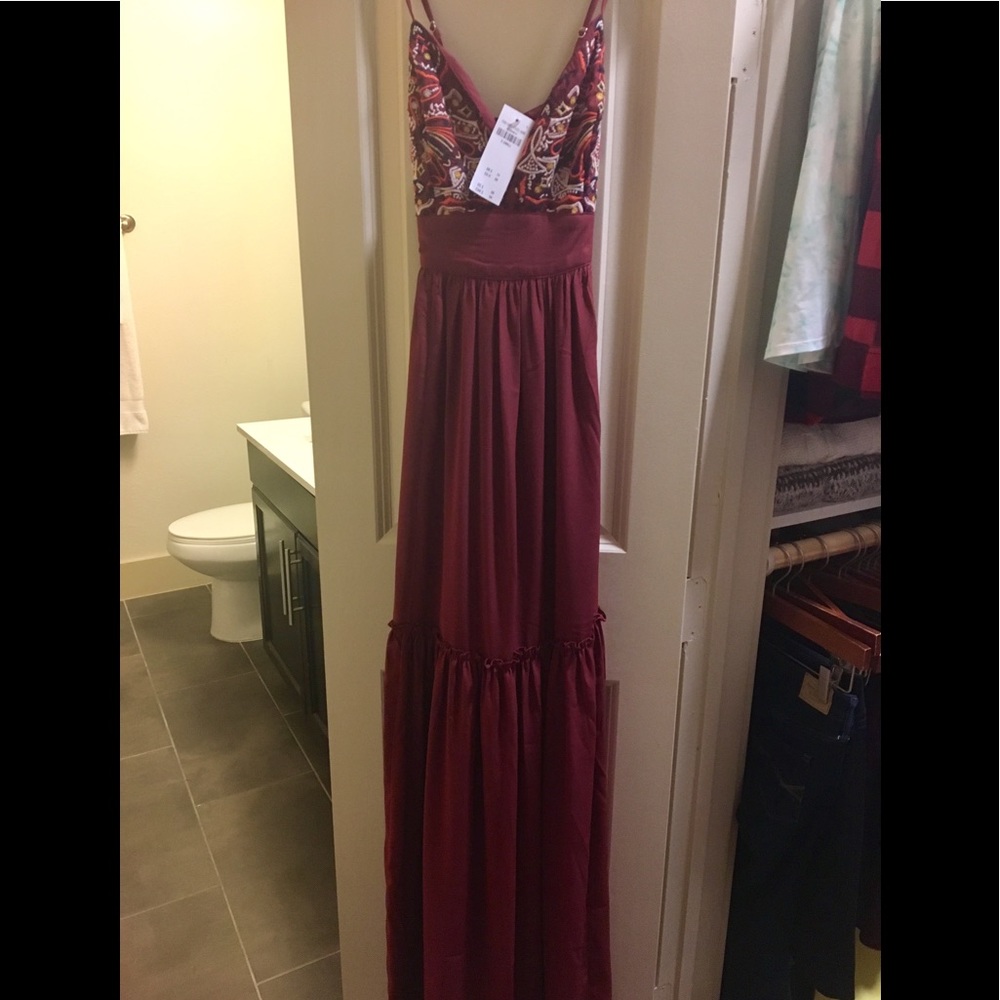 Embroidered maxi dress