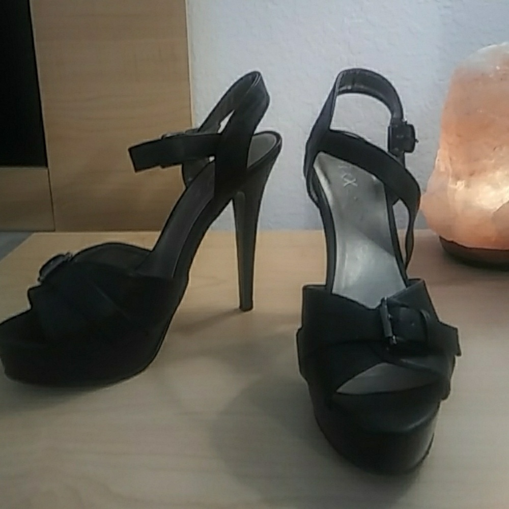 Dark Gray Platform Heels
