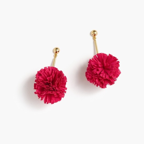 J. Crew Jewelry - NWT J.Crew 🌹Gathered Carnation Fabric Earrings