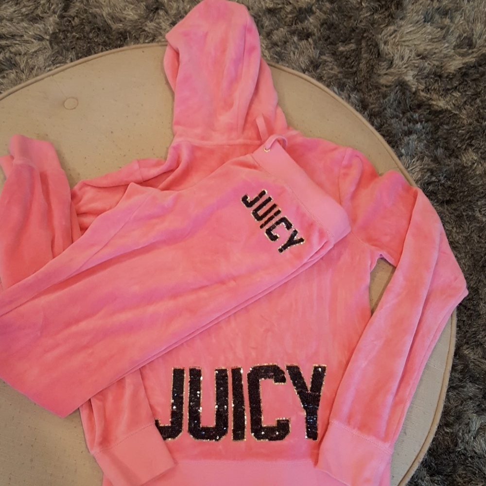 Juicy Couture velour salmon pink sweat outfit