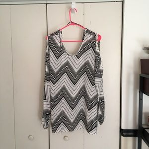 Charlotte Russe long cold shoulder top