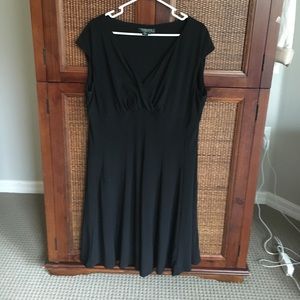 Ralph Lauren black dress empire waist fit n flare