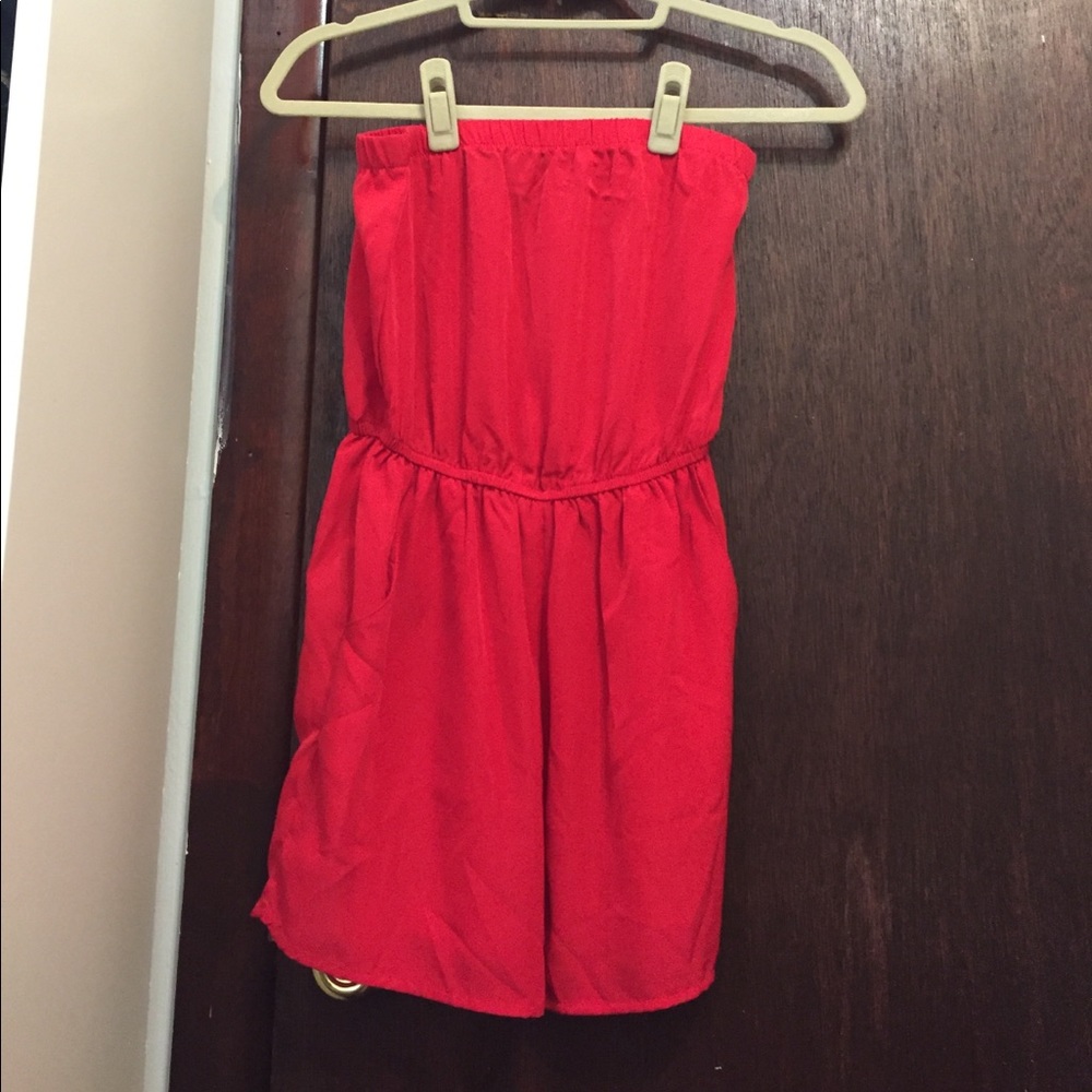 Red Silk Romper