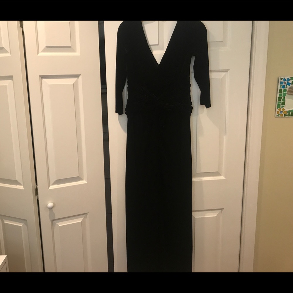 Black velvet gown