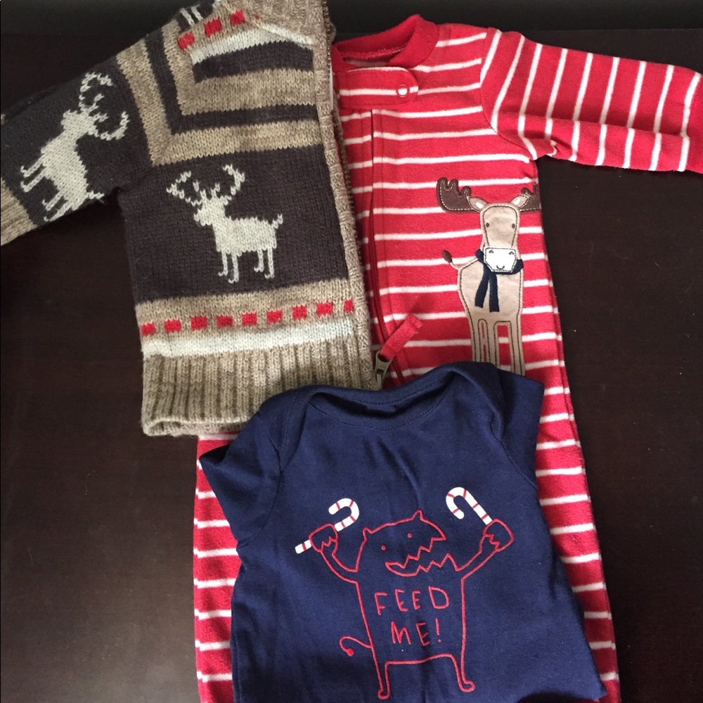 ✨ Boys Sweater, Christmas Onsie and PJ